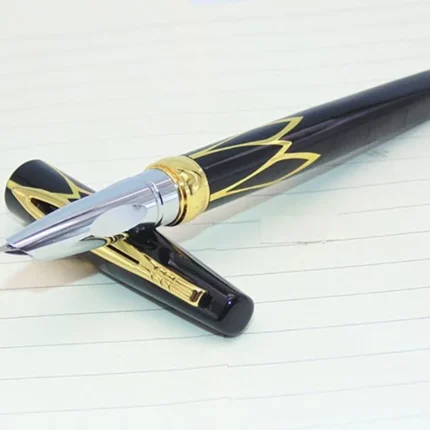 줄무늬 검은색캡 후드닙 만년필 / 클래식 디자인 고급 선물