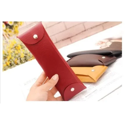 인보 레더 펜슬 케이스(빨간색) / 필통 펜 파우치 휴대용