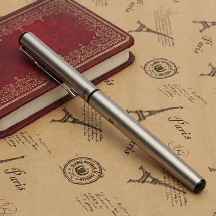 모던 실버 일반닙 만년필 / 클래식 디자인 학생 선물 잉크펜