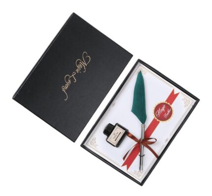 엔틱 깃털 만년필(초록색) / 클래식 추억 잉크펜 선물