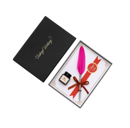 엔틱 깃털 만년필(분홍색) / 클래식 추억 잉크펜 선물