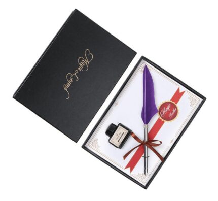 엔틱 깃털 만년필(보라색) / 클래식 추억 잉크펜 선물