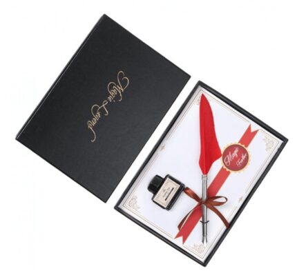 엔틱 깃털 만년필(빨간색) / 클래식 추억 잉크펜 선물