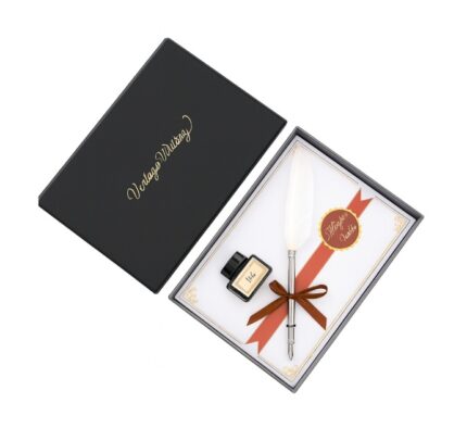 엔틱 깃털 만년필(흰색) / 클래식 추억 잉크펜 선물